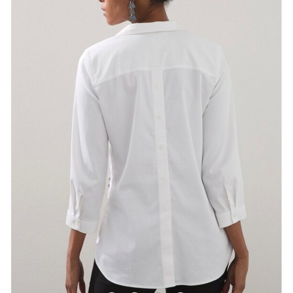 Chico's Embroidered Paisley Tunic White Color Sz 18 NWT - Picture 2 of 8